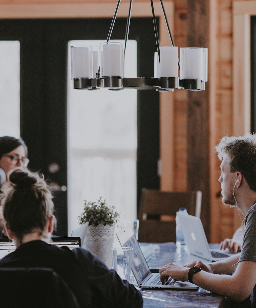 Freelance team collaborating