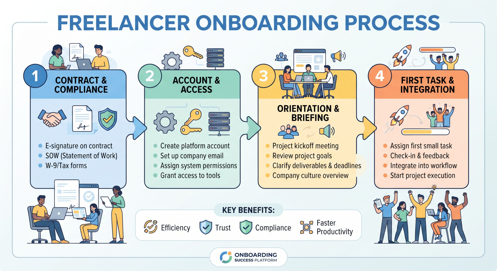 Freelancer Onboarding Process: 4-Step Checklist from Contract to First Task